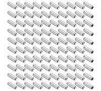 sourcing map 100 piezas de broche de latón de 10 mm, tapa de cierre de solapa para accesorios de fabricación de joyas, color plateado