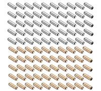 sourcing map 100 piezas de broche de latón de 10 mm, tapa de cierre de solapa para accesorios de fabricación de joyas, K dorado/blanco