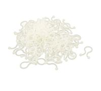 sourcing map 100 Piezas de plástico Blanco en Forma de U Puntas Redondas Cable de Bloqueo de Giro Bridas de Alambre de 10 mm de diámetro