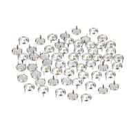 sourcing map 100 Piezas de Recargas de Tachuelas de Estrás, 6mm Deslumbrantes Tachuelas de 4 Garras para Decoración de Manualidades en Cuero, Ropa, Bolsos, Cinturones (Blanco)