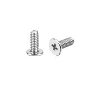 sourcing map 100 Piezas M2x8mm Phillips Tornillo Sujetador Plata Tono | 3, 8mm Diámetro Tornillo Cabeza, para Portátil PC TV Ventilador Interruptor