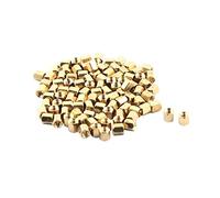 sourcing map 100 Piezas M3x5 M3 Rosca Hembra Latón Separador Espaciador 5mm Alto Color Dorado