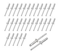 sourcing map 100 remaches de aluminio de cabeza grande de 3/16 x 3/4 pulgadas, remache ciego de cabeza multiagarre para reparaciones automotrices, kayak, barcos, edificios, contenedores