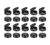 sourcing map 100 tapas de rosca, 6 mm, tapas de tornillo de identificación de 0.24 pulgadas, tapa de tornillo con bisagras de PVC para cubrir cabezas de tornillo (negro)