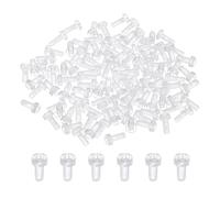 sourcing map 100 tornillos autorroscantes de plástico PC transparente, pernos Phillips de cabeza redonda M2,5 x 6 mm para accesorios de máquina, transparente