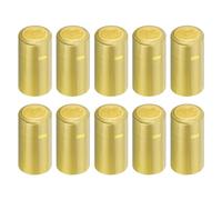 sourcing map 100 Unidades de Cápsulas Termorretráctiles de PVC para Botellas de Vino, Envoltura de Cápsula Termorretráctiles con Pestaña de Apertura Fácil, Amarillo/Oro 30x60mm