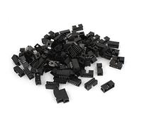 sourcing map 100 x CONEXIÓN por Desplazamiento del Aislante Caja Cabezal DC3-10P 10 Vías 2.54mm JTAG Conector Negro