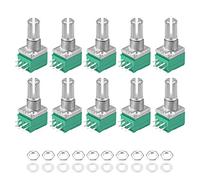 sourcing map 100K OHM Potenciómetro cónico de película de carbono de Doble rotación de Resistencias variables 10uds