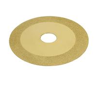 sourcing map 100mm 4" Recubierto de Diamante Pulido Azulejos Vidrio Cristal Cerámica Disco de Muela Rueda de Corte de Tono Oro