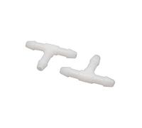 sourcing map 100Pcs 6mm Conector Tipo En T Plástico Blanco de Manguera de Tubo de Agua de Coche