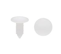 sourcing map 100Pcs 6mmx18mmx21,5mm Grapas De Plástico Blanco Remache para Guardabarros De Coche