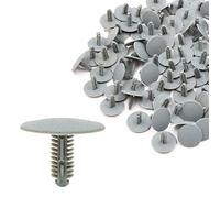 sourcing map 100Pcs 7mm 17mm Clips Plástico Gris Grapas De Sujeción De Panel De Puerta Tapicería De Coche