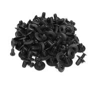 sourcing map 100Pcs Cierre de Vehículo Panel de la Puerta 19mm Grapas Negras 8mm Agujero