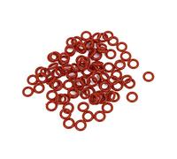 sourcing map 100Pcs de 5 mm x 1 mm de juntas tóricas de goma NBR Contrastarente al calor de sellado del anillo de pasahilos Rojo