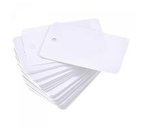 sourcing map 100pcs Etiqueta de Envio Impermeable, 5x3cm (L*An) PVC Etiqueta con Agujero de Ojal Marcador Plástico para Almacenamiento Producto Identificación Válvula Marcado, Blanco