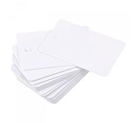 sourcing map 100pcs Etiqueta de Envio Impermeable, 6x4cm (L*An) PVC Etiqueta con Agujero de Ojal Marcador Plástico para Almacenamiento Producto Identificación Válvula Marcado, Blanco
