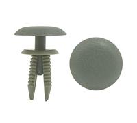 sourcing map 100Pcs Gris Puerta Recortar Defensa 8mm Agujero Plástico Empuje In Remaches Clips para Coche