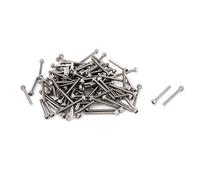sourcing map 100pcs M1, 6x16mm hexagonales de acero inoxidable tornillos