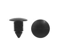 sourcing map 100Pcs Negro Remaches 11mm Agujero 21mm Cabeza Guarnecido De Panel De Puerta De Plástico Coche