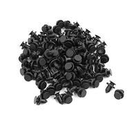 sourcing map 100Pcs Negro Remaches De Parachoques Sujeción Clip 14mm Grapas 8mm Agujero Clips De Sujeción para Grapas Puerta