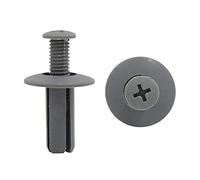 sourcing map 100Pcs para Vehículo Guardabarros Empuje Clip Sujeción Gris 8mm 20mm Clips De Sujeción para Grapas Puerta