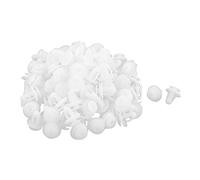 sourcing map 100Pcs Remaches de Vehículo Panel de la Puerta 14mm Grapa Blanco 8mm Agujero