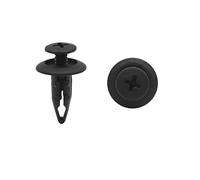 sourcing map 100Pzas 6,3mm X 15,8mm Tornillos De Plástico Negro Grapas Para Guardafango Del Vehículo Clip para Bandeja de Maletero