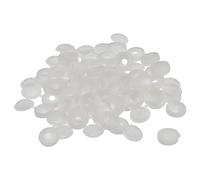 sourcing map 100uds 4mm Bisagras Tornillo Cubierta Tapas Plástico Plegable Tornillo Presión Cubierta Arandela Abatible Tornillo Protección Cubierta para M2 M3 M4 Tornillos, Claro Gris