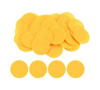 sourcing map 100uds Redondos Fieltro Círculos 50mm 2" Amarillo
