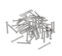 sourcing map 100uds Tornillos de Cabeza Redonda Plana M1, 4-0, 3x12mm | Tornillos de Máquina de Accionamiento Phillips de Acero Inoxidable 304, Sujetador de Hardware para Conexión de Muebles