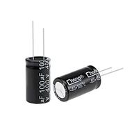 sourcing map 100uF 400V Condensador, Aluminio Electrolítico Condensadores 105C Alta Temperatura 5uds