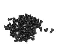 sourcing map 100x Tornillos de cabeza cilíndrica con hexágono interior Negro M4 x 8mm 0,7mm Eje de Paso acero de aleación