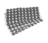 sourcing map 101 a 150 Número Pegatinas Número Etiqueta Auto Adhesivo Marcado Pegatina Negro y Blanco para Clasificación, Paquete de 15