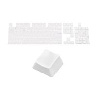 sourcing map 108 Conjunto de Teclas PBT OEM Perfil Retroiluminado de Doble Inyección para Teclados Mecánicos del 60%, Diseño de Teclas Blanco