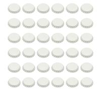 sourcing map 108 tapas para botellas de cerveza absorbentes de oxígeno, tapas de corona de 32 mm para refrescos, cerveza, vino, cerveza, colgantes o álbumes de recortes, color blanco