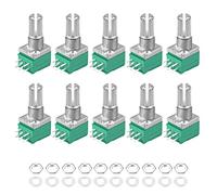 sourcing map 10K OHM Potenciómetro cónico de película de carbono de Doble rotación de Resistencias variables 10uds