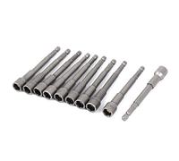 sourcing map 10mm X 100mm Tuerca Hexagonal Bit Magnético Conductor Setter 10 Piezas
