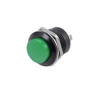 sourcing map 10pcs,16mm Verde Interruptor pulsador momentáneo botón redondo R13-507 SPST 1 NO 1 NC