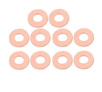 sourcing map 10pcs 18 mm x 8 mm x 2 mm plana de cobre del anillo Crush arandela de sellado de juntas de tornillos
