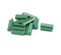 sourcing map 10pcs 300V 8A 2EDGK Bloque de Conector Borne de Terminales de Tornillo Paso de 3,81mm para PCB de 8 Pines