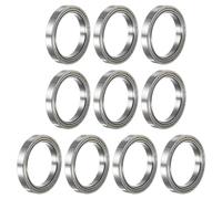sourcing map 10Pcs 6704ZZ Rodamientos de Bolas de Ranura Profunda, Acero Cromado con Doble Blindaje Metálico 20mm x 27mm x 4mm