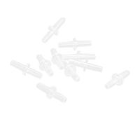 sourcing map 10pcs Aquarium Straight Air Line Connector Coupler Clear White for 4mm Tubing