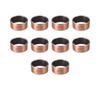sourcing map 10Pcs Cojinetes de Casquillo, Manguito de Rodamiento sin Aceite, Diámetro Interior 20mm, Diámetro Exterior 23mm, Longitud 10mm, Cojinetes de Manga Bujes de Acero Carbono