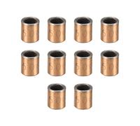 sourcing map 10Pcs Cojinetes de Casquillo, Manguito de Rodamiento sin Aceite, Diámetro Interior 5mm, Diámetro Exterior 7mm, Longitud 8mm, Cojinetes de Manga Bujes de Acero Carbono