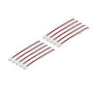 sourcing map 10pcs Conector XH de 2,54 mm de Paso Conector Hembra de 2 Pines con Cable de 10 cm de Longitud Cable de Cobre Estañado en la Cabeza para Robots Iluminación y Baterías