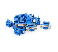 sourcing map 10pcs D-SUB DB9 Conector de crimpado IDC hembra de 9 pines para cable plano de cinta