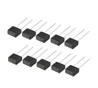 sourcing map 10Pcs Fusible Dip Miniatura Montada Cuadrado Micro Lentos T5A 5A 250V Negro