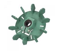 sourcing map 10pcs Impulsor Plástico Motor Ventilador 11, 5-12mm ID Verde | Aleta Calor Disipación Aleta Redondo Rueda