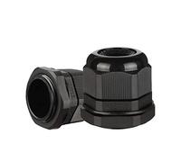 sourcing map 10Pcs M32 IP68 TRS Contratuerca de Cable negro por 16mm-21mm Dia Cable