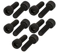 sourcing map 10Pcs M5X16mm Tornillo De Rosca Izquierda Completamente Hueca Hexagonal Grado 12,9 Negro